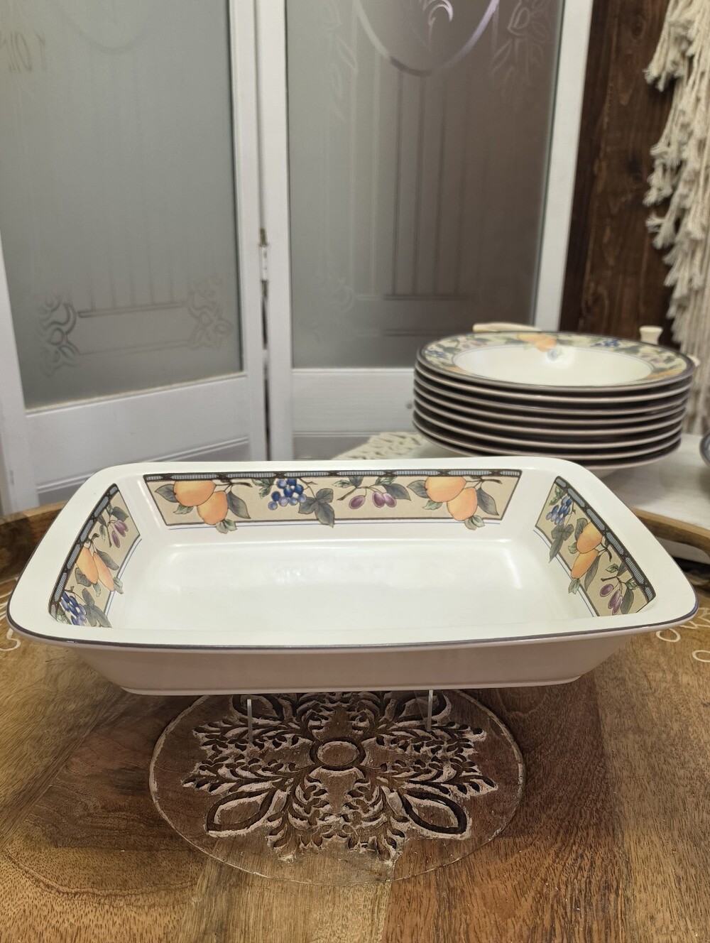 Mikasa Garden Harvest Rectangular Lasagna Baking Dish Casserole CAC29 13”